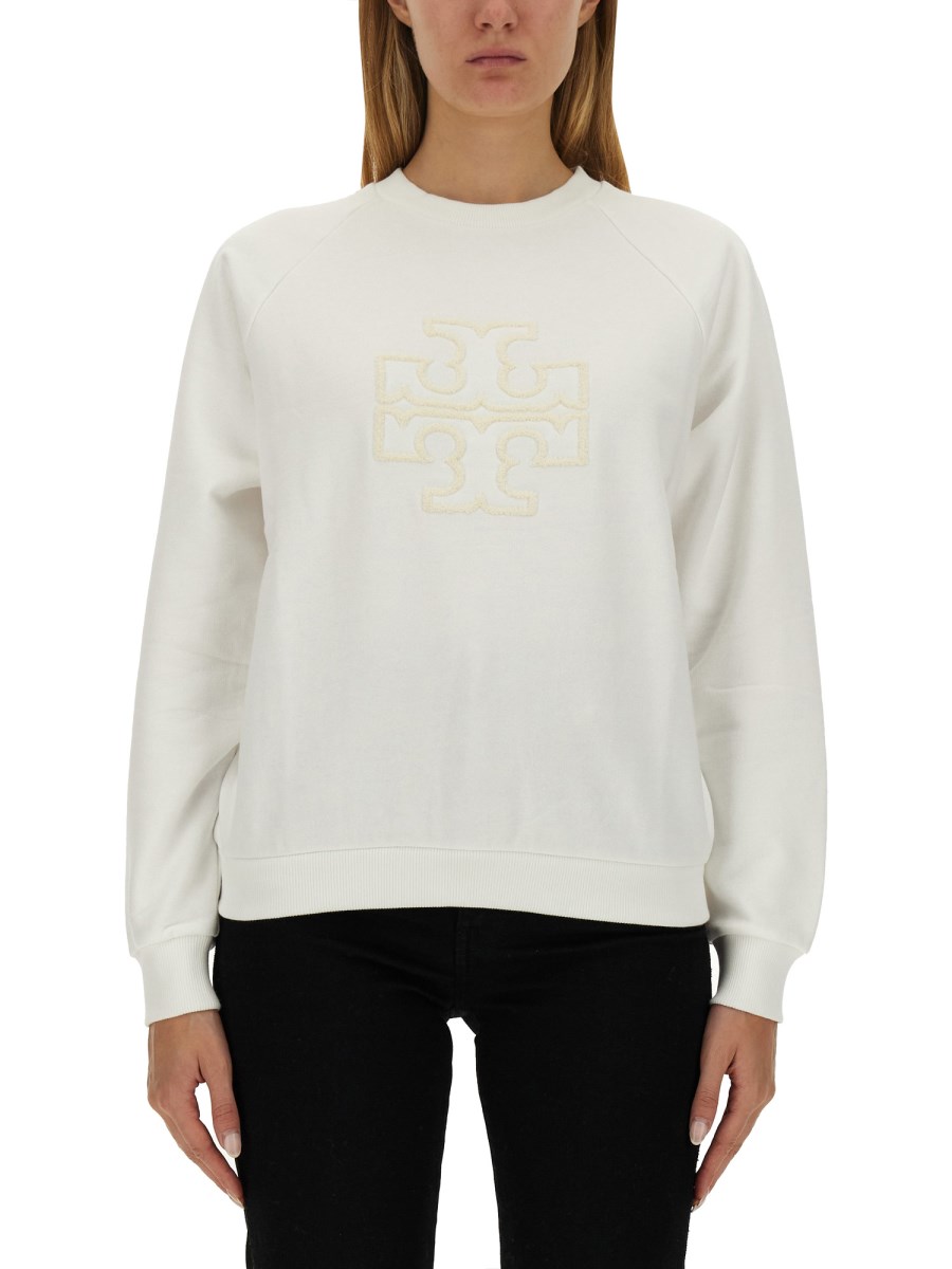 TORY BURCH FELPA CON LOGO RICAMATO