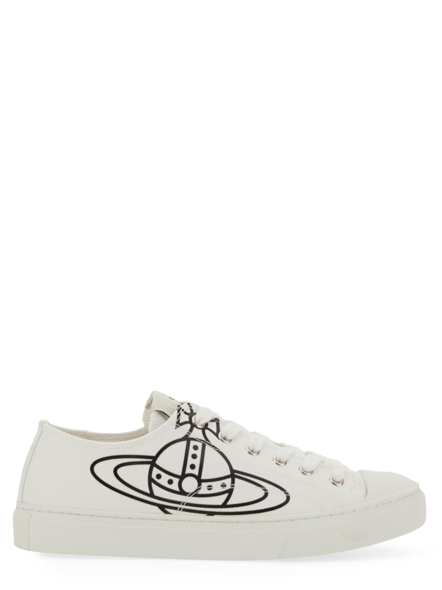 Shop Vivienne Westwood Low Sneaker With Orb Logo In White