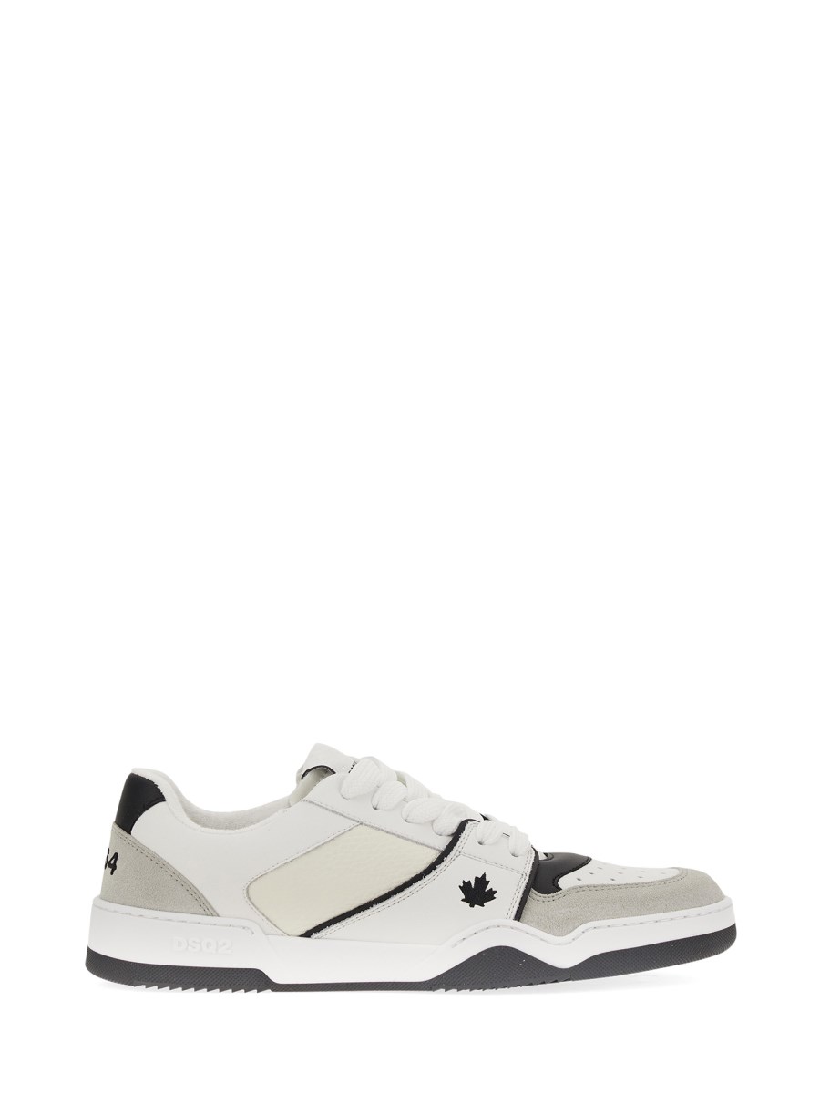 DSQUARED SNEAKER IN LOGO IN PELLE