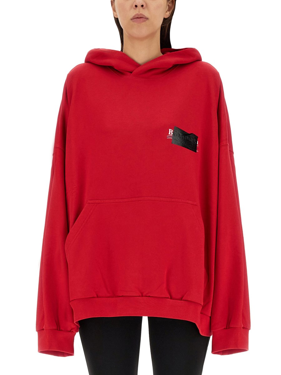 BALENCIAGA FELPA IN COTONE CON LOGO