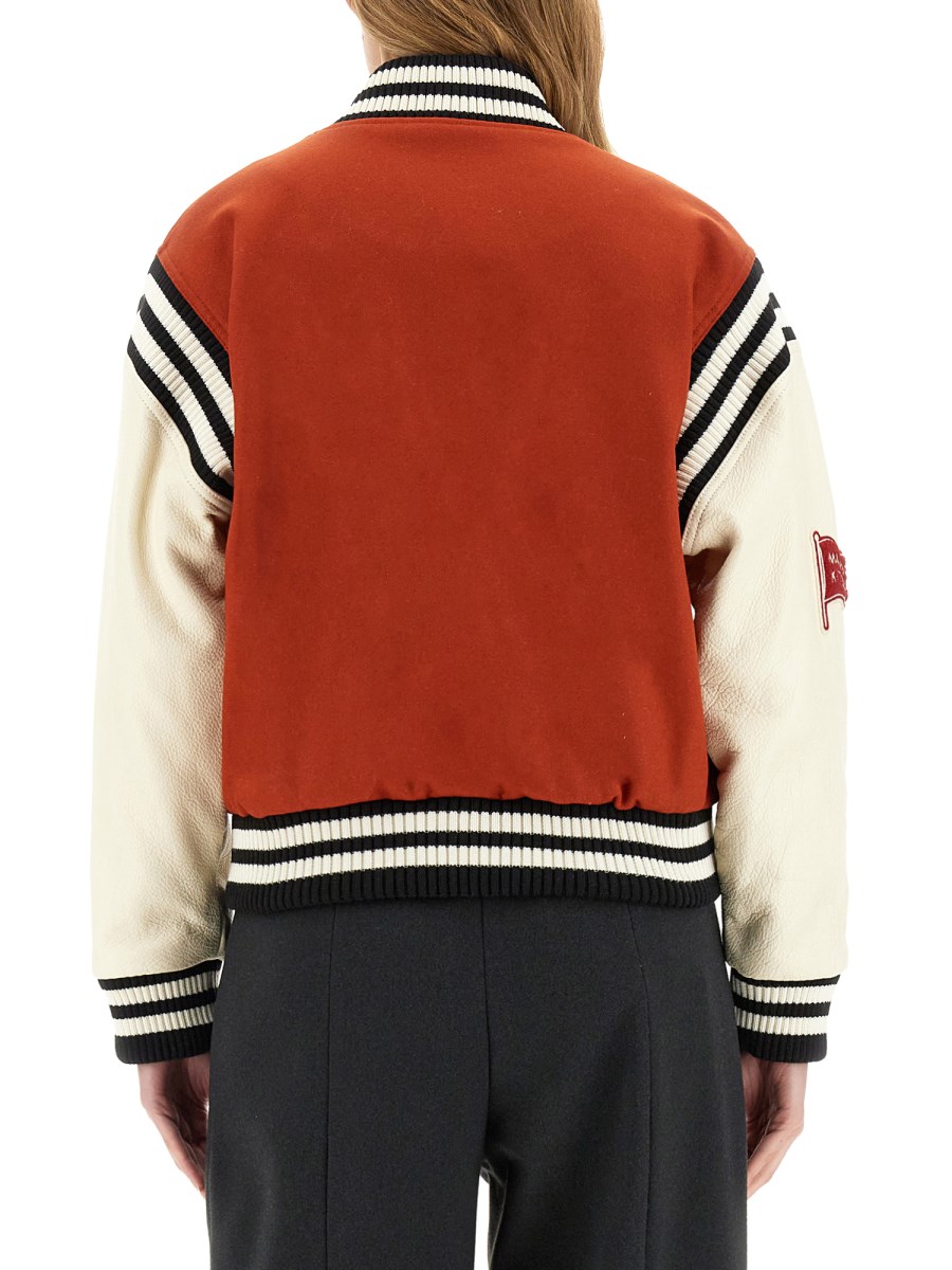 MAISON KITSUNÉ - WOOL LOGO VARSITY JACKET - Eleonora Bonucci MAISON KITSUNÉ - WOOL LOGO VARSITY JACKET - Eleonora Bonucci