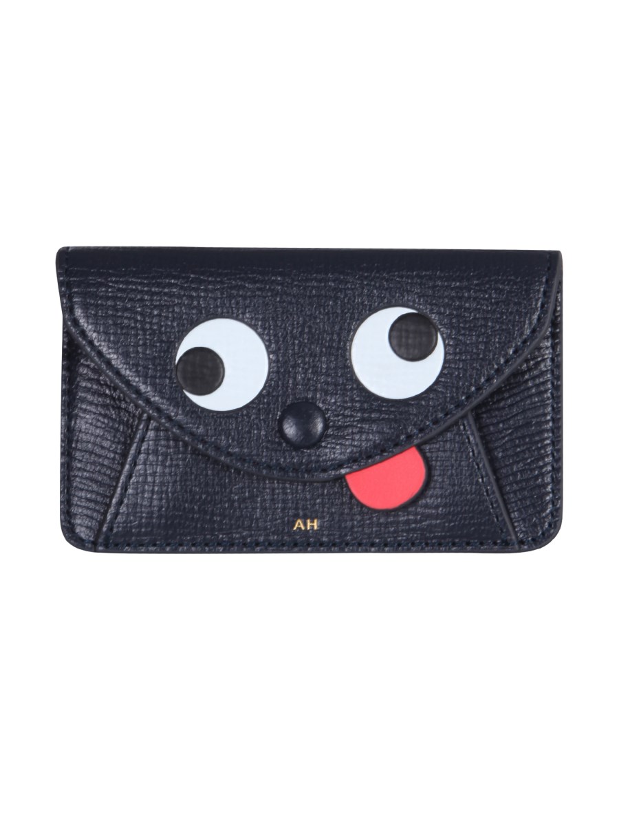 ANYA HINDMARCH ZANY STICKER ZANY LEATHER GRAINY ENVELOPE COIN PURSE Eleonora Bonucci
