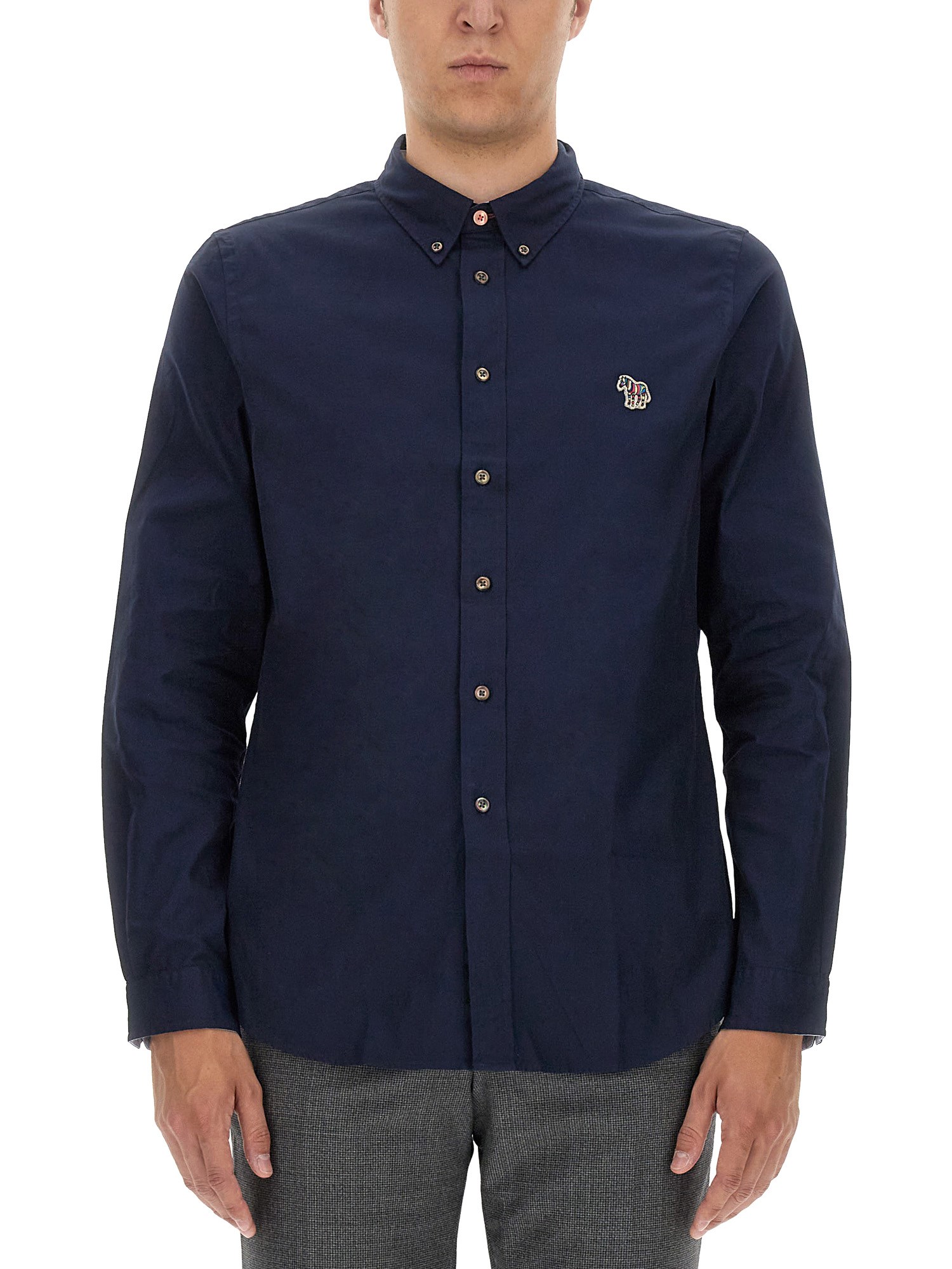 Shop Ps By Paul Smith Regular Fit Shirt In Blue