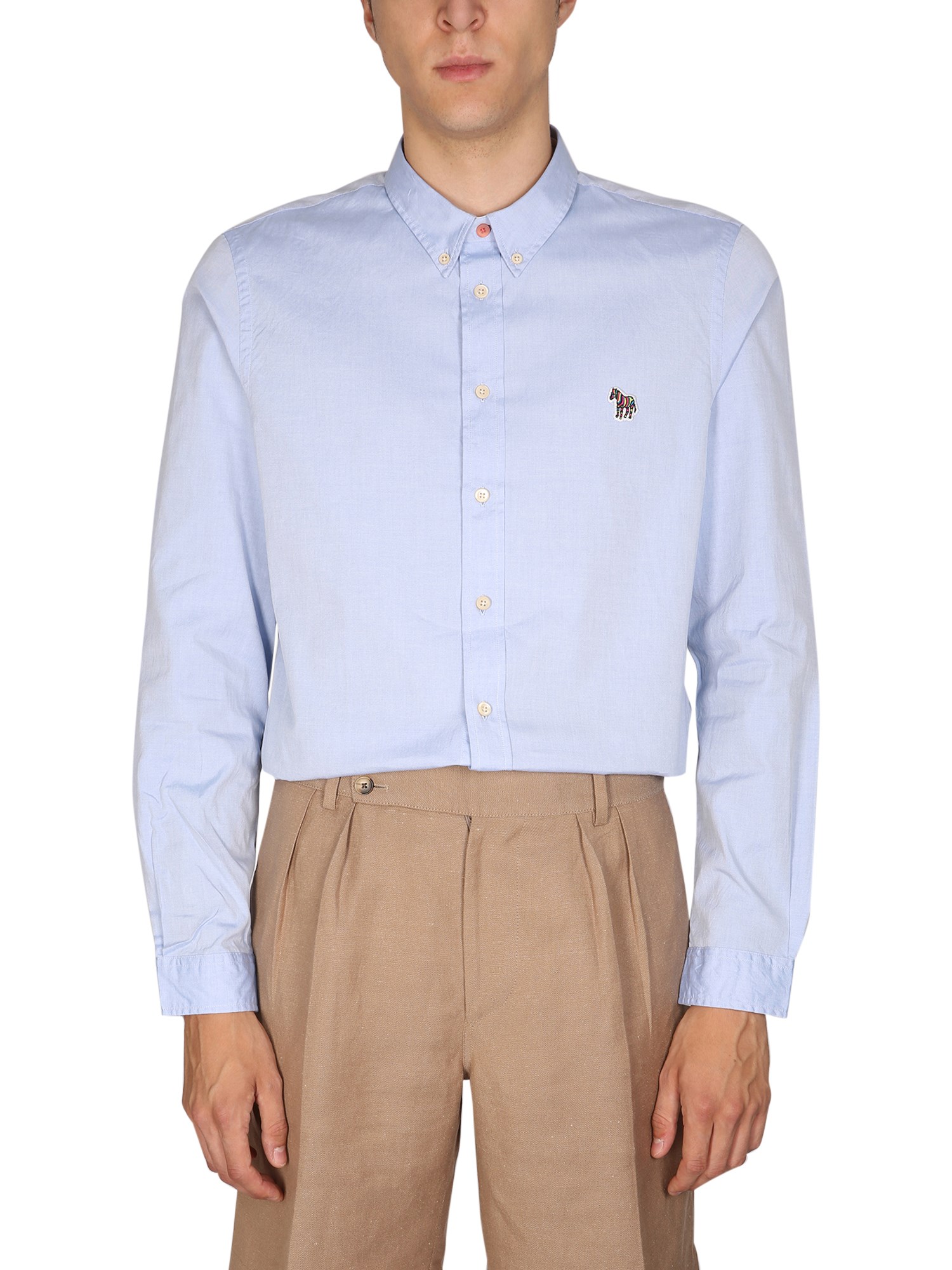 Ps By Paul Smith Ps Paul Smith "zebra" Shirt In Blue