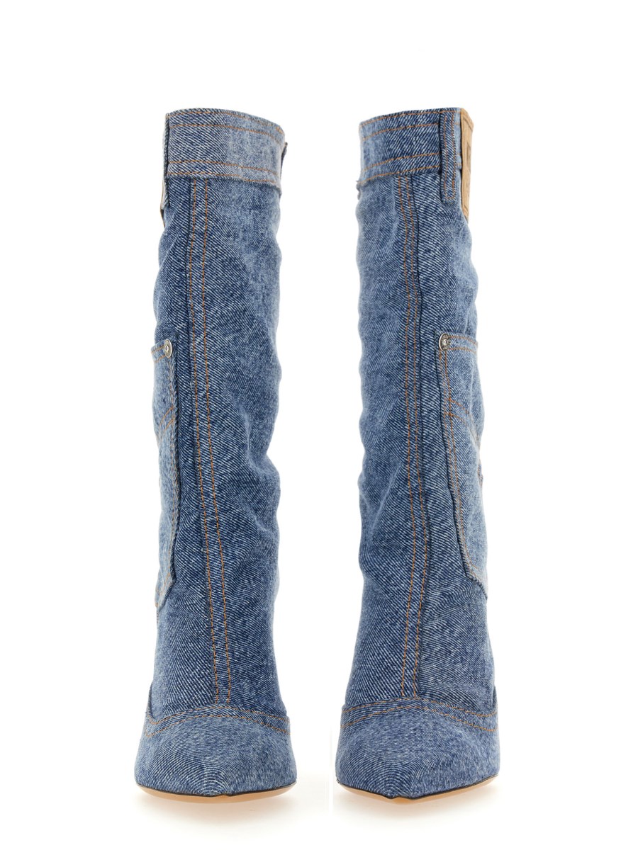 Moschino denim discount boots