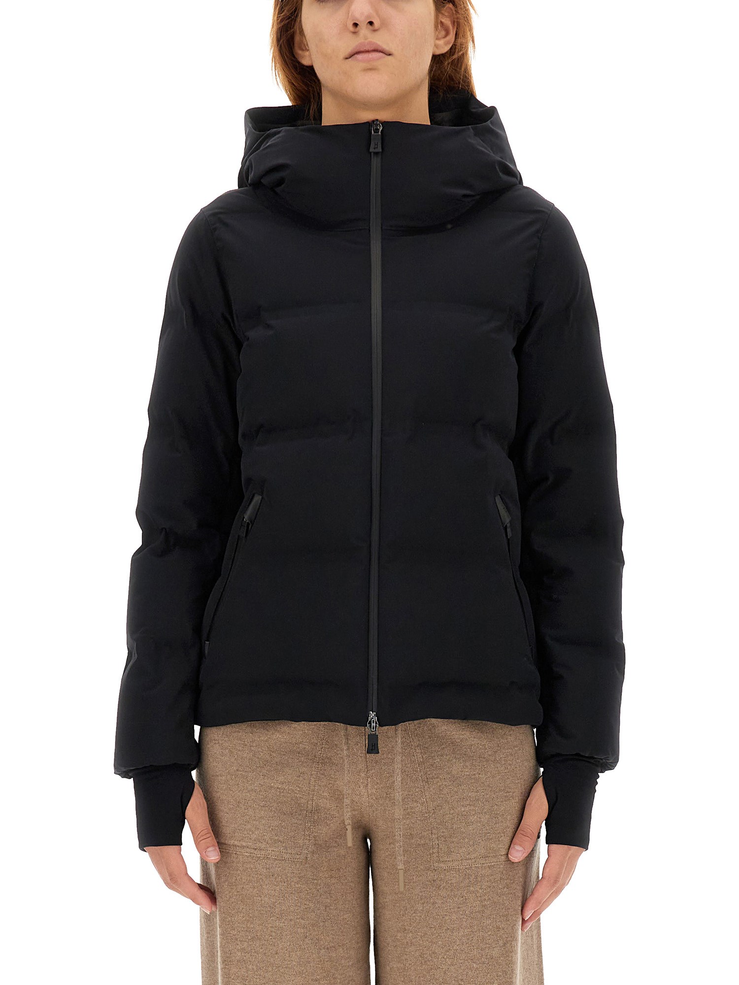 Herno Women Double-layer Down Jacket With Hood In Black