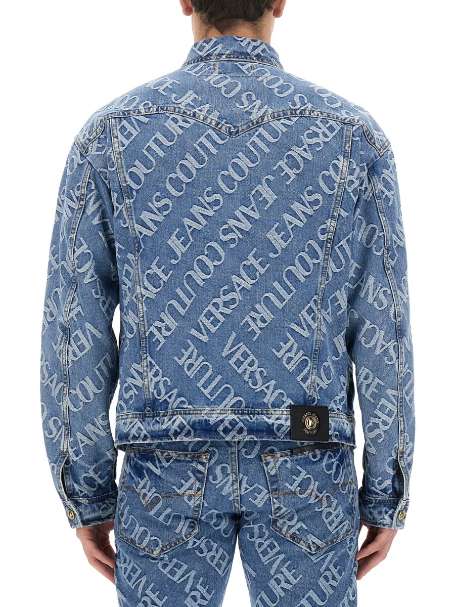 Versace Blue Jacquard Blazer