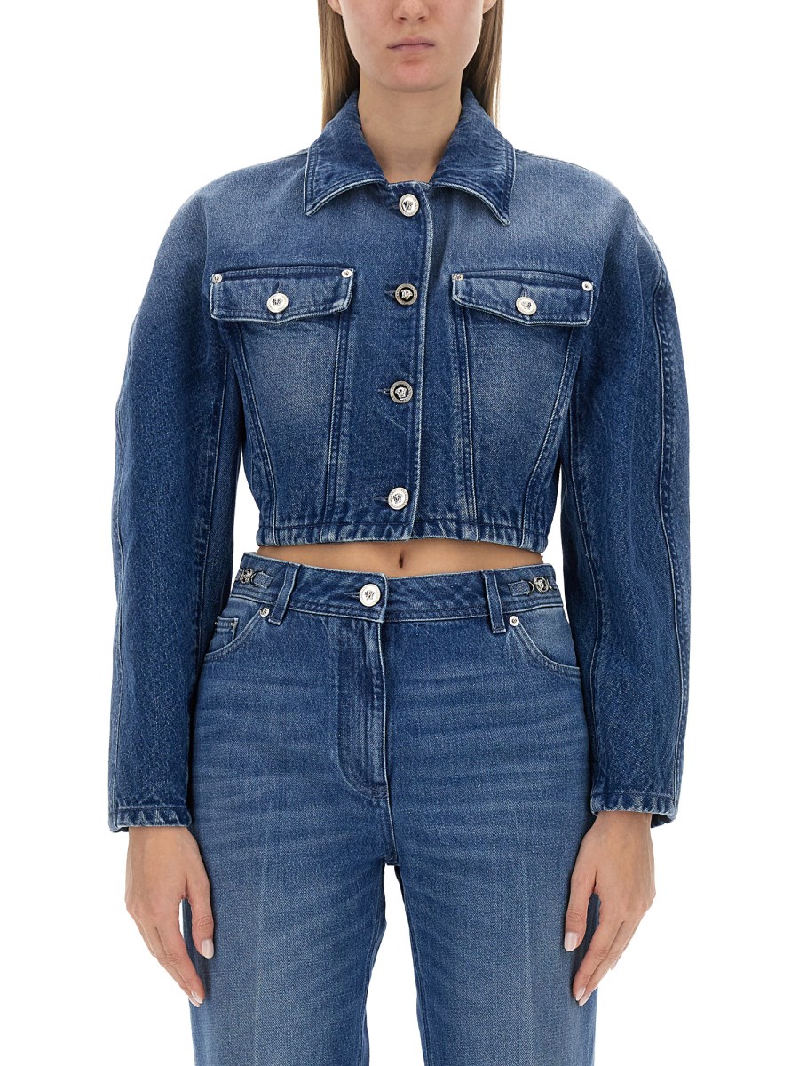 Rounded Crop Denim Jacket