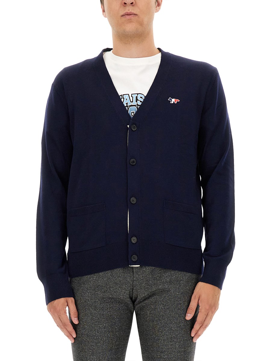 Maison kitsune cardigan navy best sale