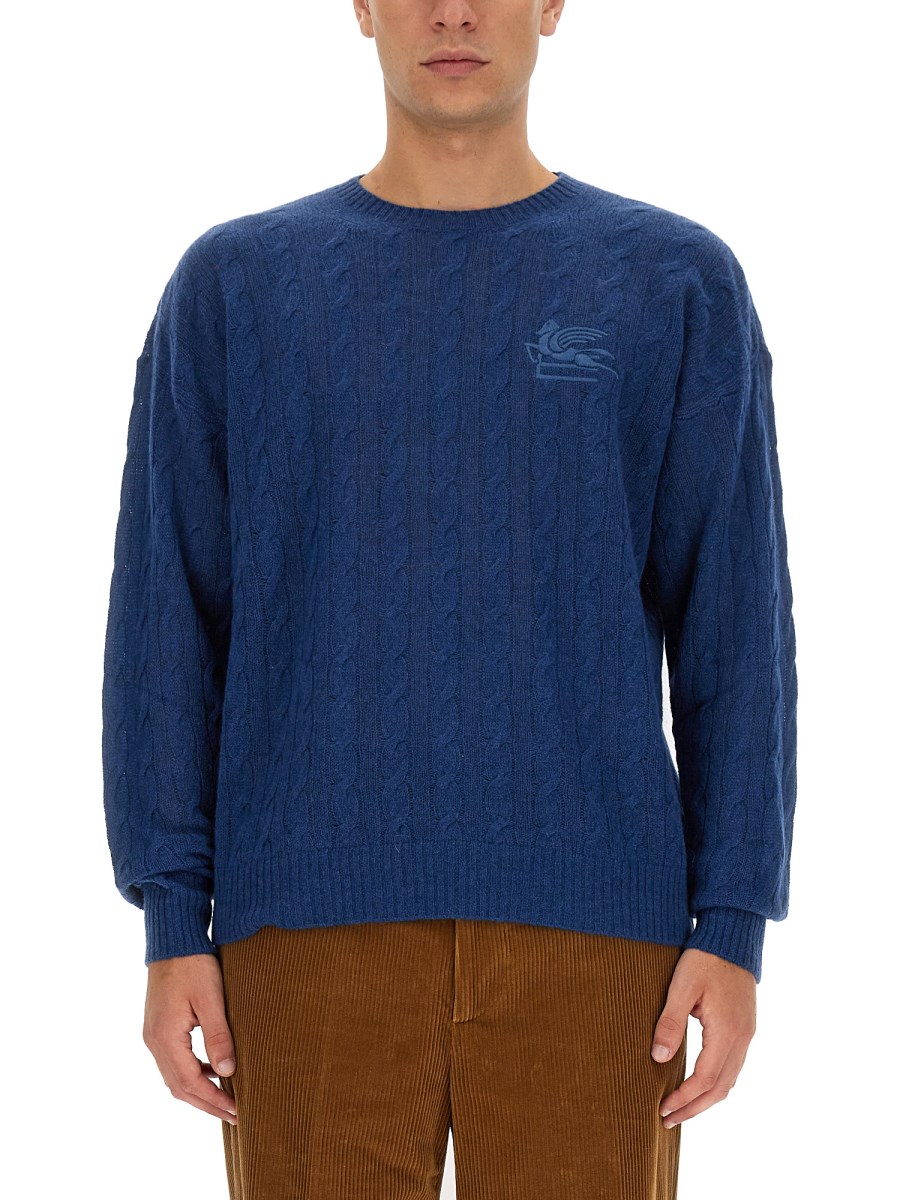 ETRO MAGLIA PEGASO IN CASHMERE