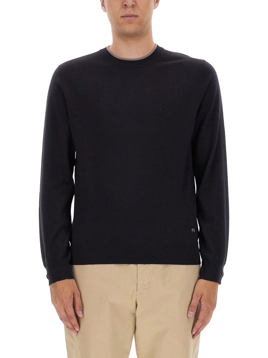 PS BY PAUL SMITH MAGLIA IN LANA MERINO CON LOGO