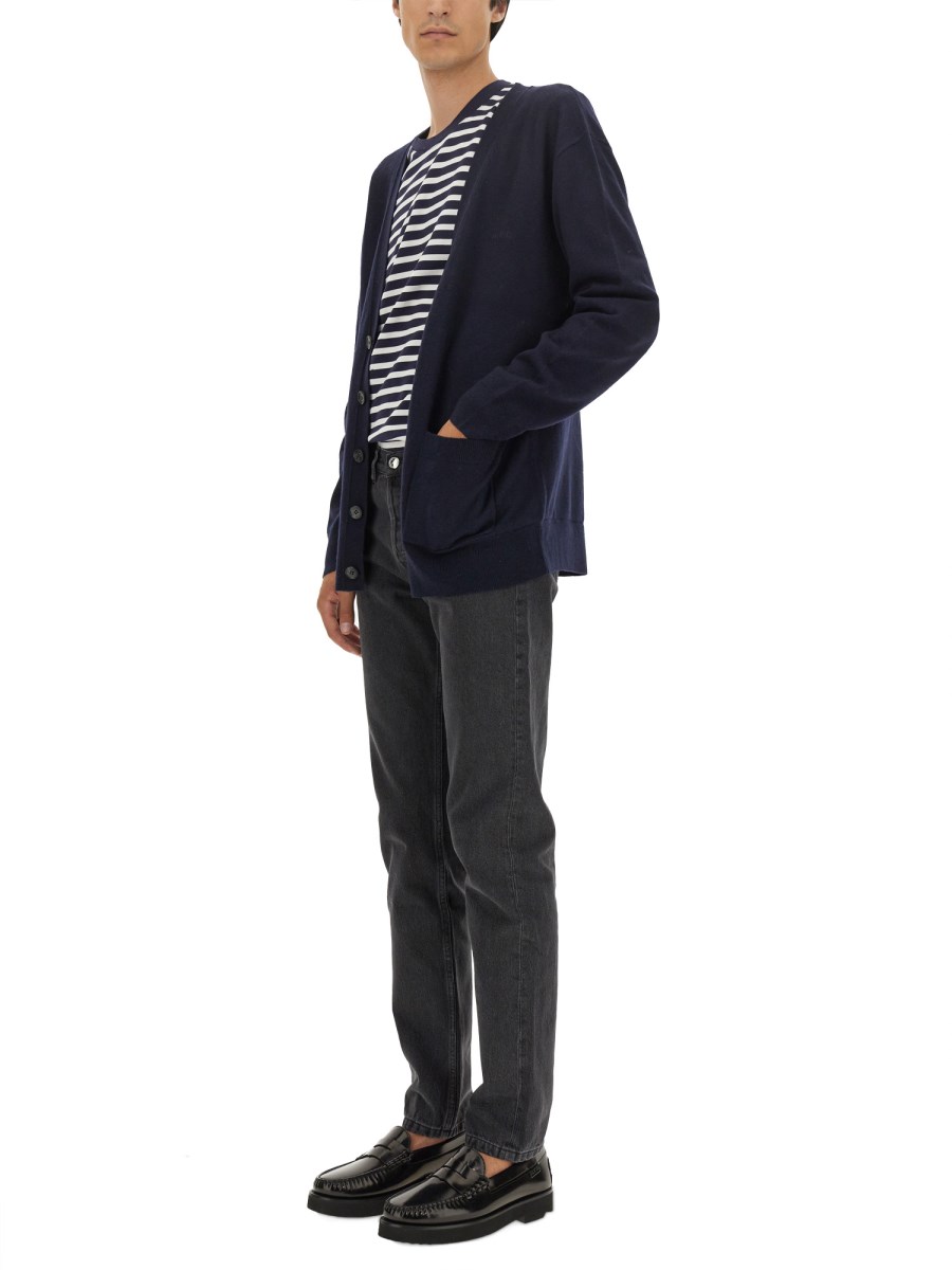 A.P.C. - WOOL LOGO CARDIGAN - Eleonora Bonucci A.P.C. - WOOL LOGO CARDIGAN - Eleonora Bonucci