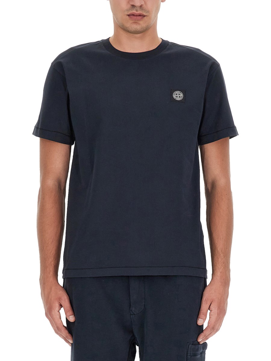 Stone island patch logo cheap t shirt