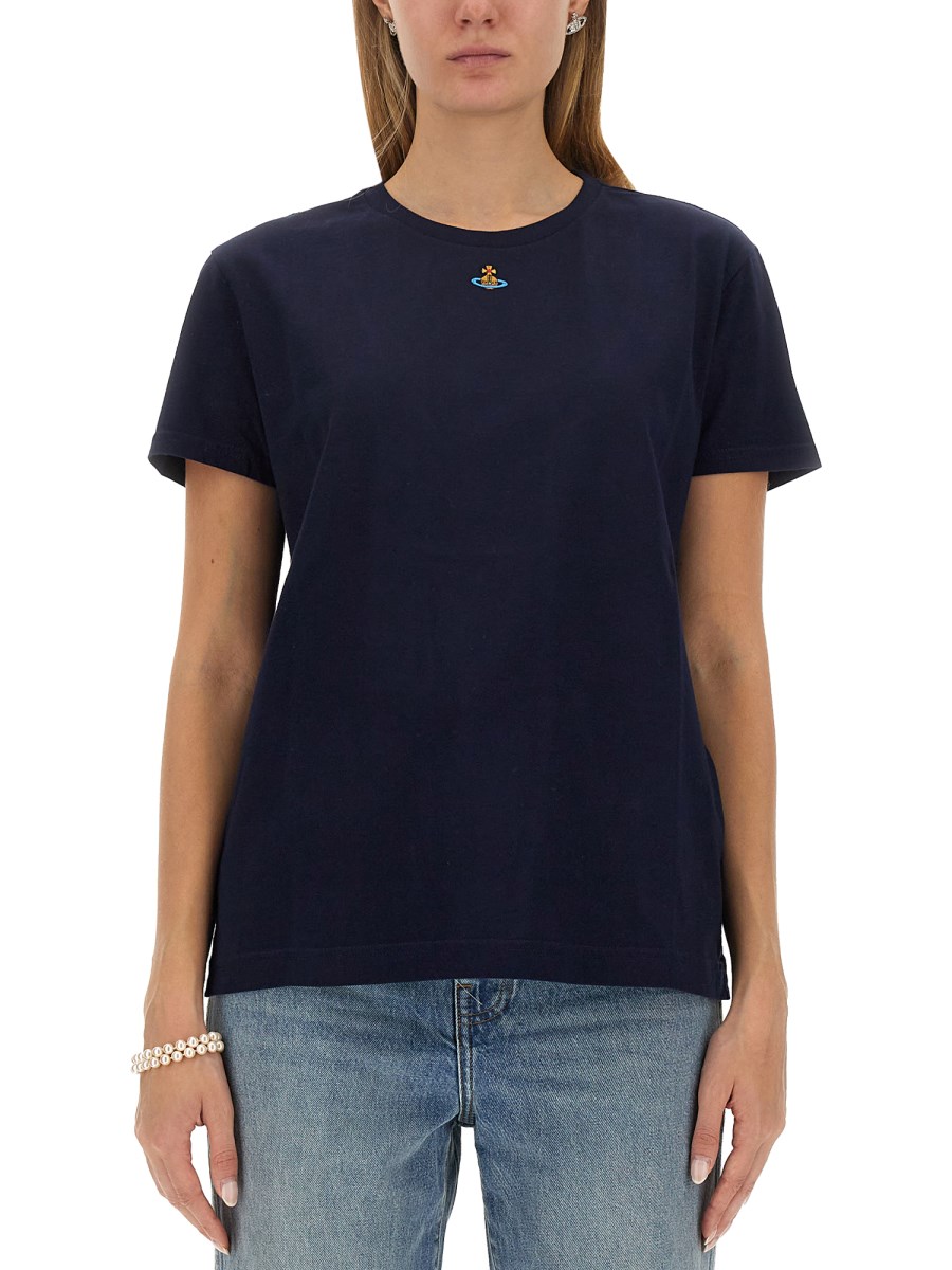 VIVIENNE WESTWOOD T-SHIRT CON RICAMO ORB