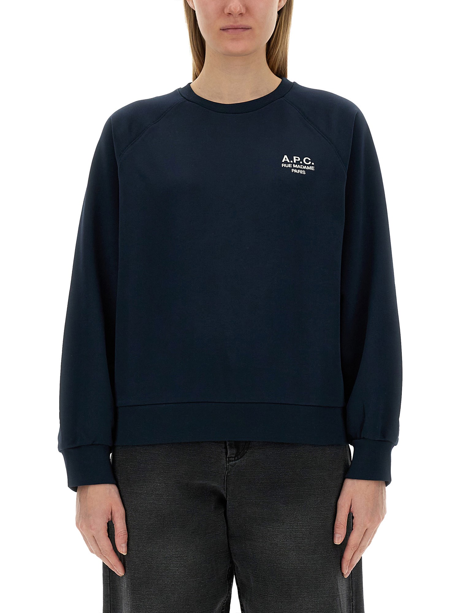 Shop Apc "sonia" Sweatshirt In Blue