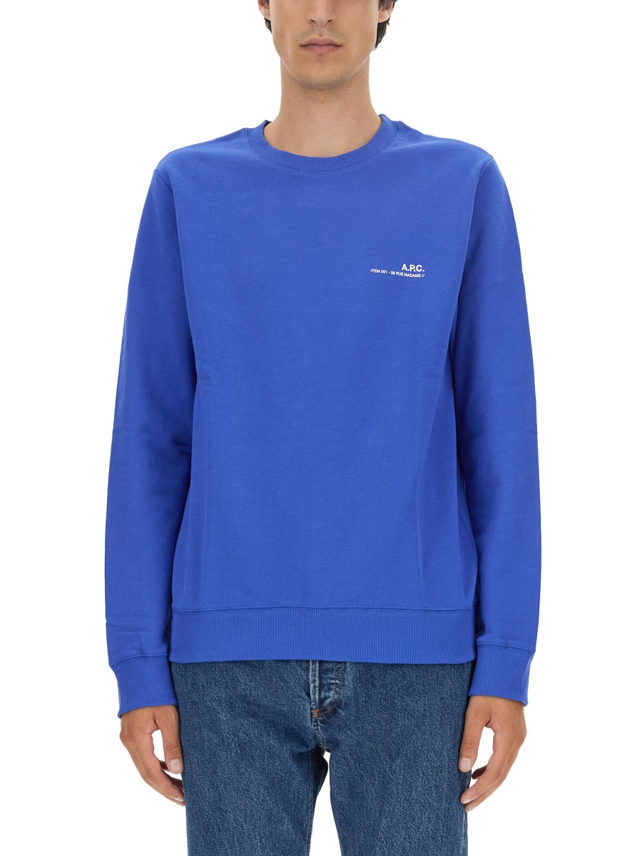 A.P.C. FELPA IN COTONE CON LOGO