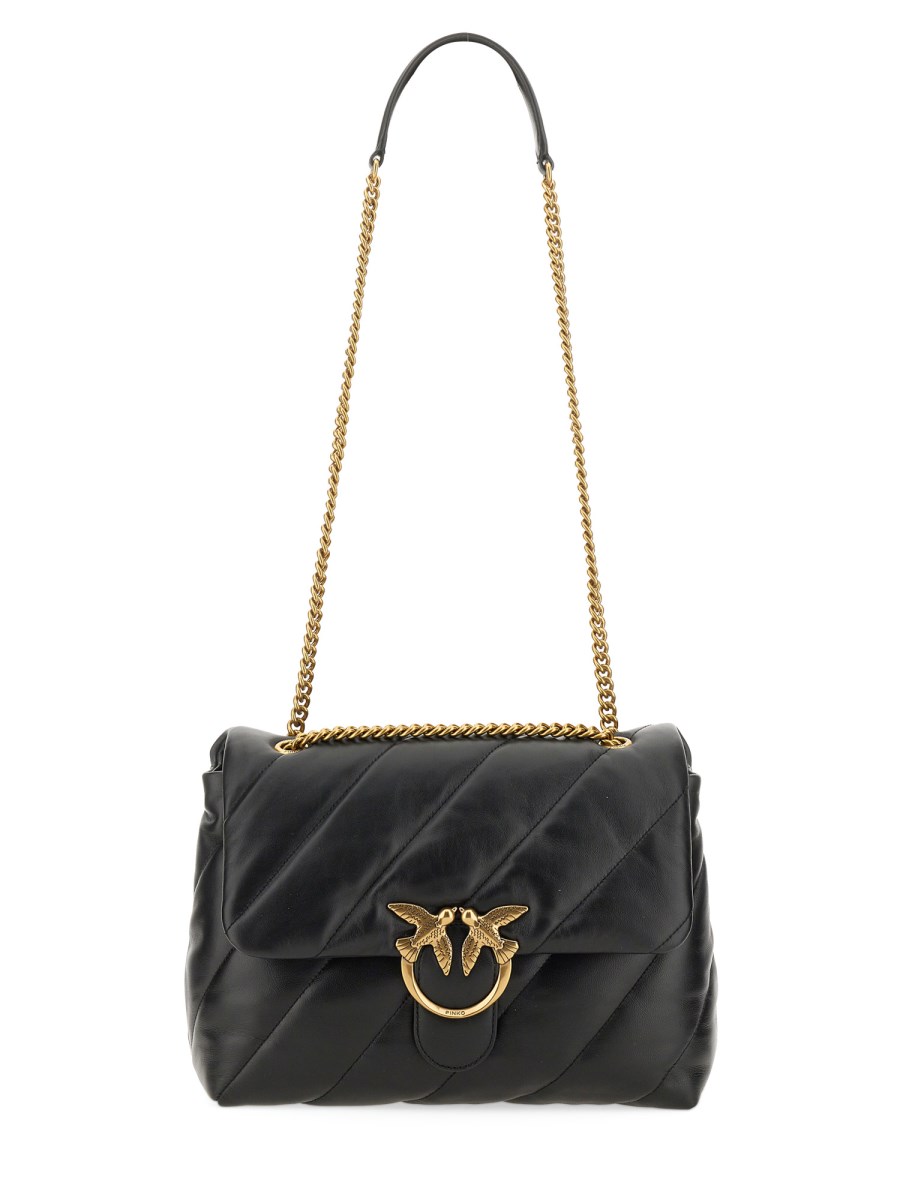 PINKO BIG LOVE LEATHER PUFF MAXI QUILT BAG Eleonora Bonucci