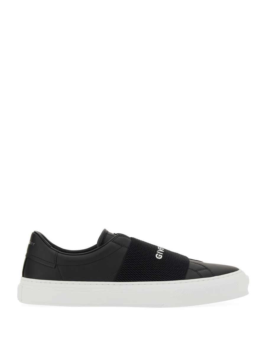 GIVENCHY SNEAKERS DI PELLE CON FASCIA ELASTICA LOGATA