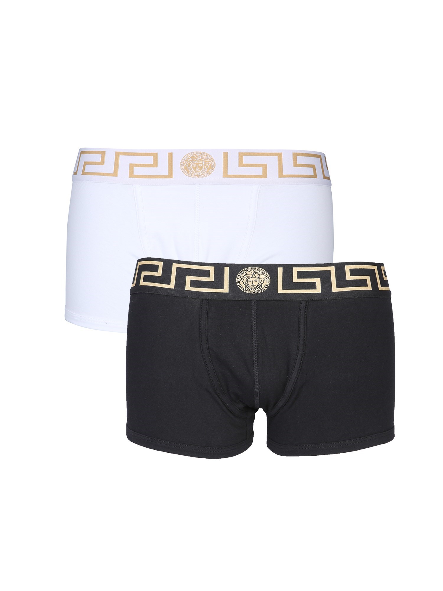 Two-Pack Greca Border Long Boxer Trunks