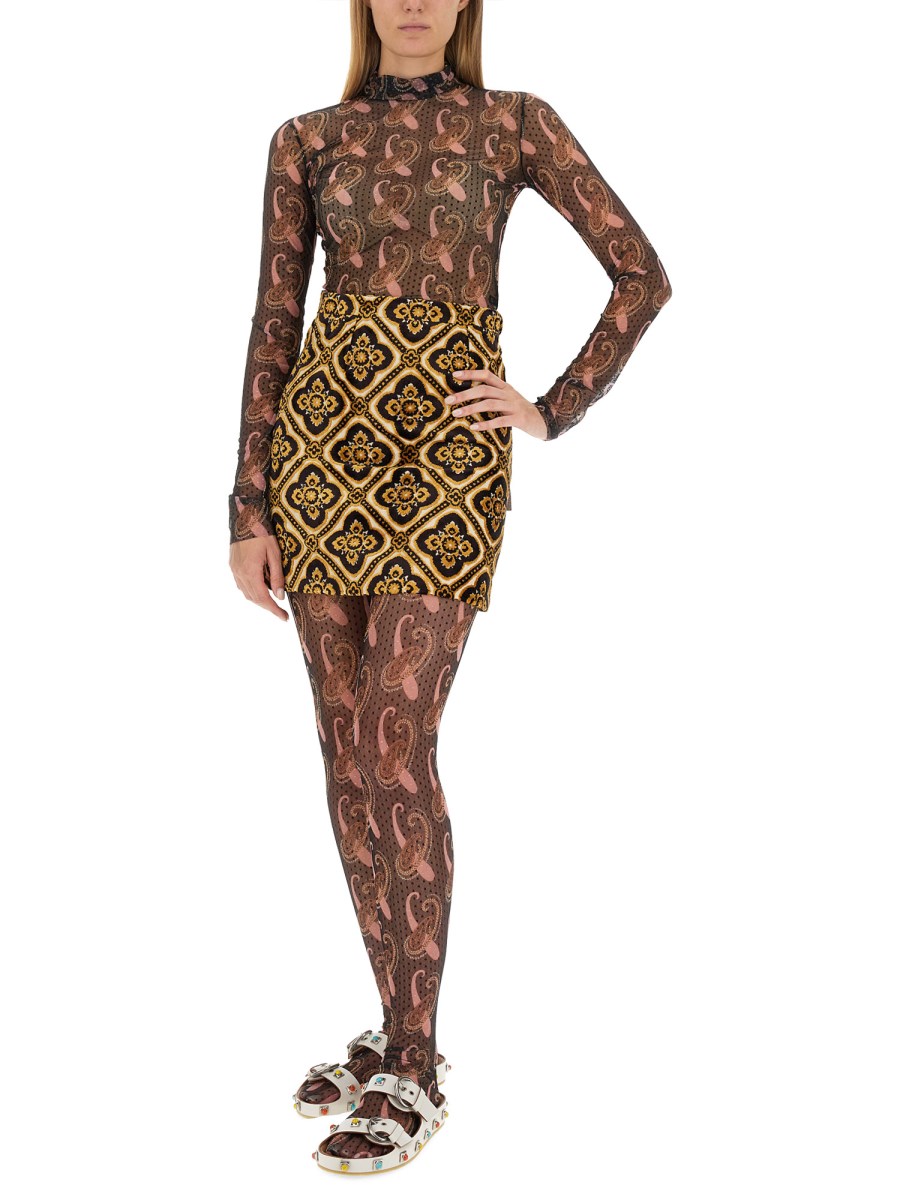 BODY CON STAMPA PAISLEY