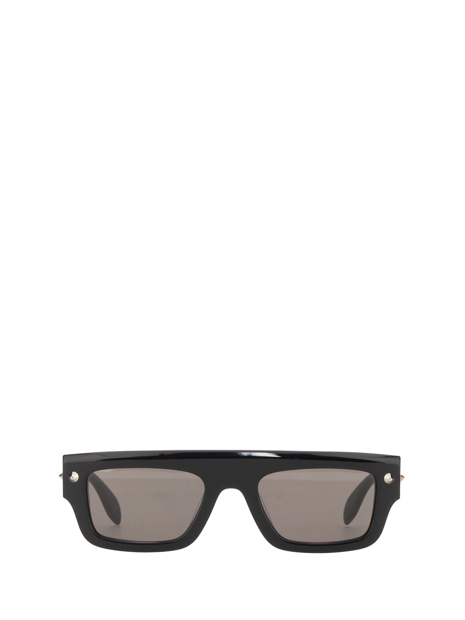 Shop Alexander Mcqueen Logo Sunglasses In Black