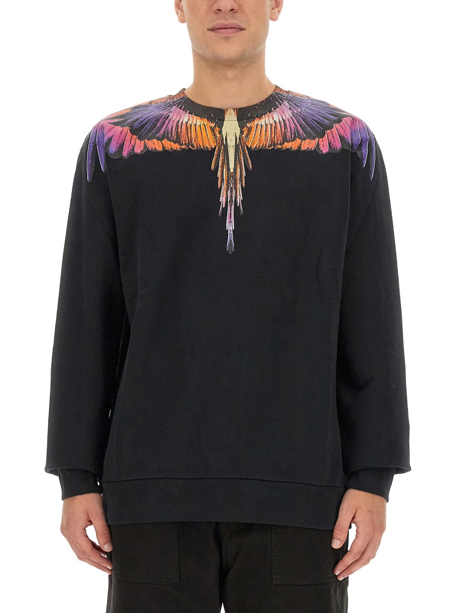 MARCELO BURLON COUNTY OF MILAN FELPA WINGS IN COTONE