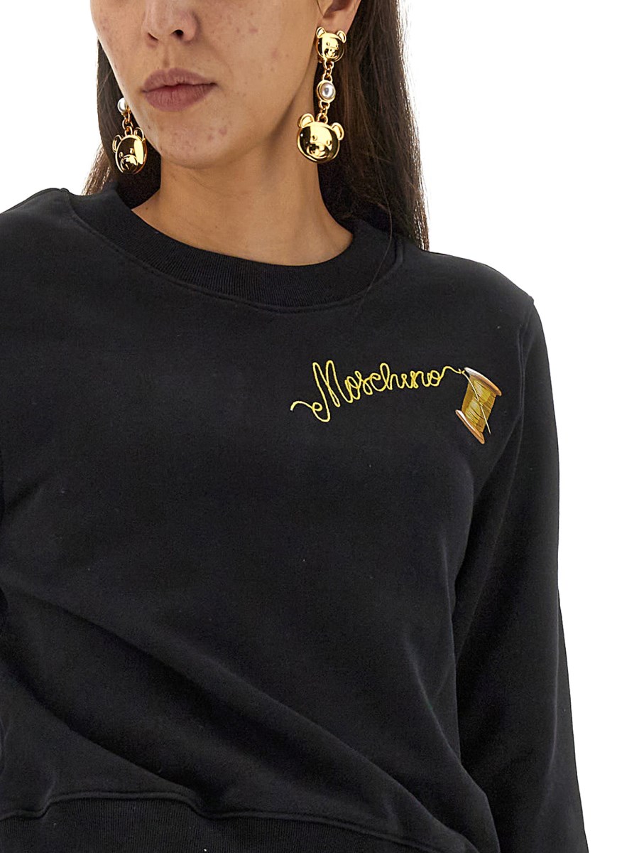 Moschino shoulder cheap logo sweatshirt