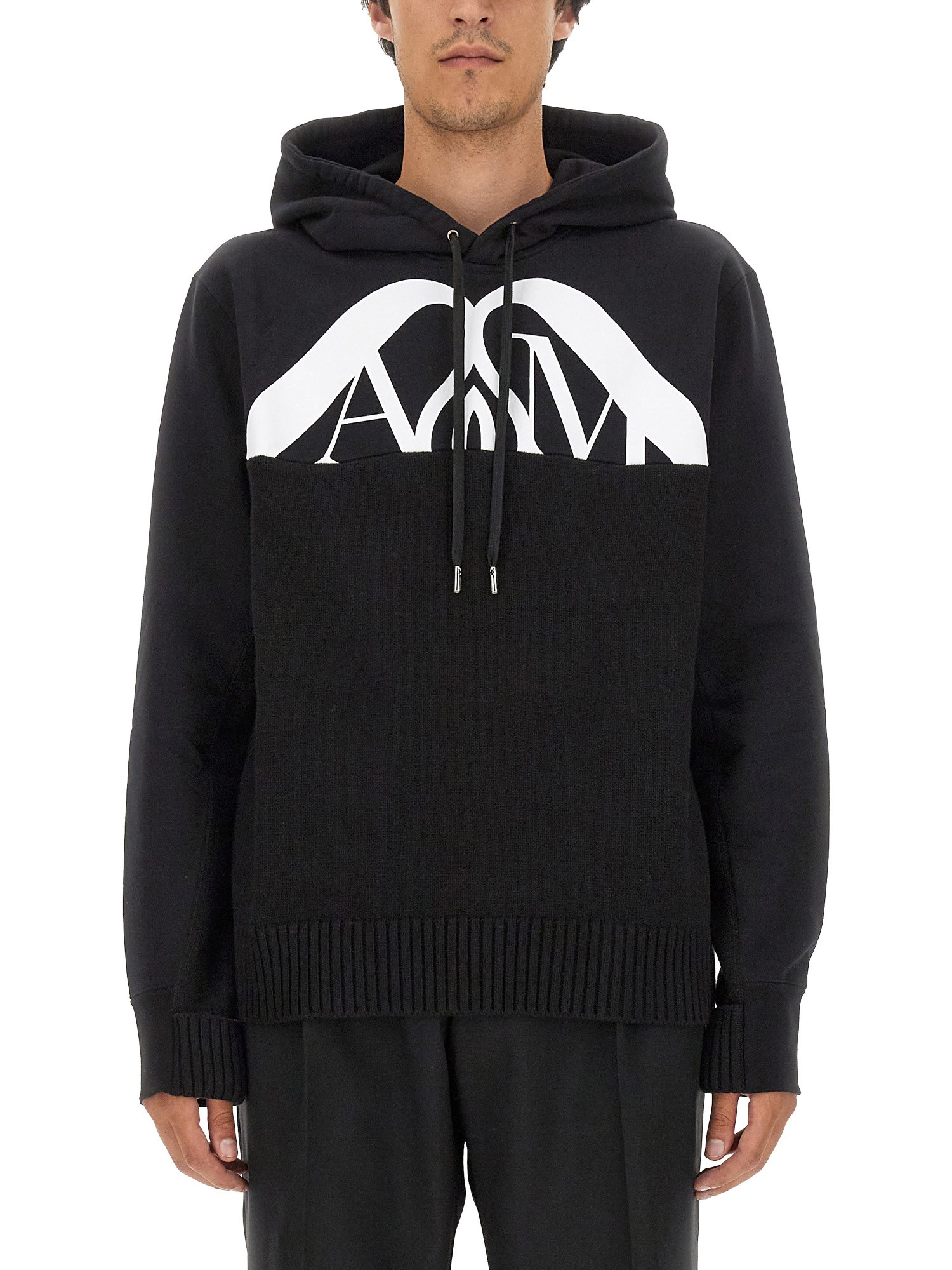 Shop Alexander Mcqueen Sweatshirt With Logo In Black