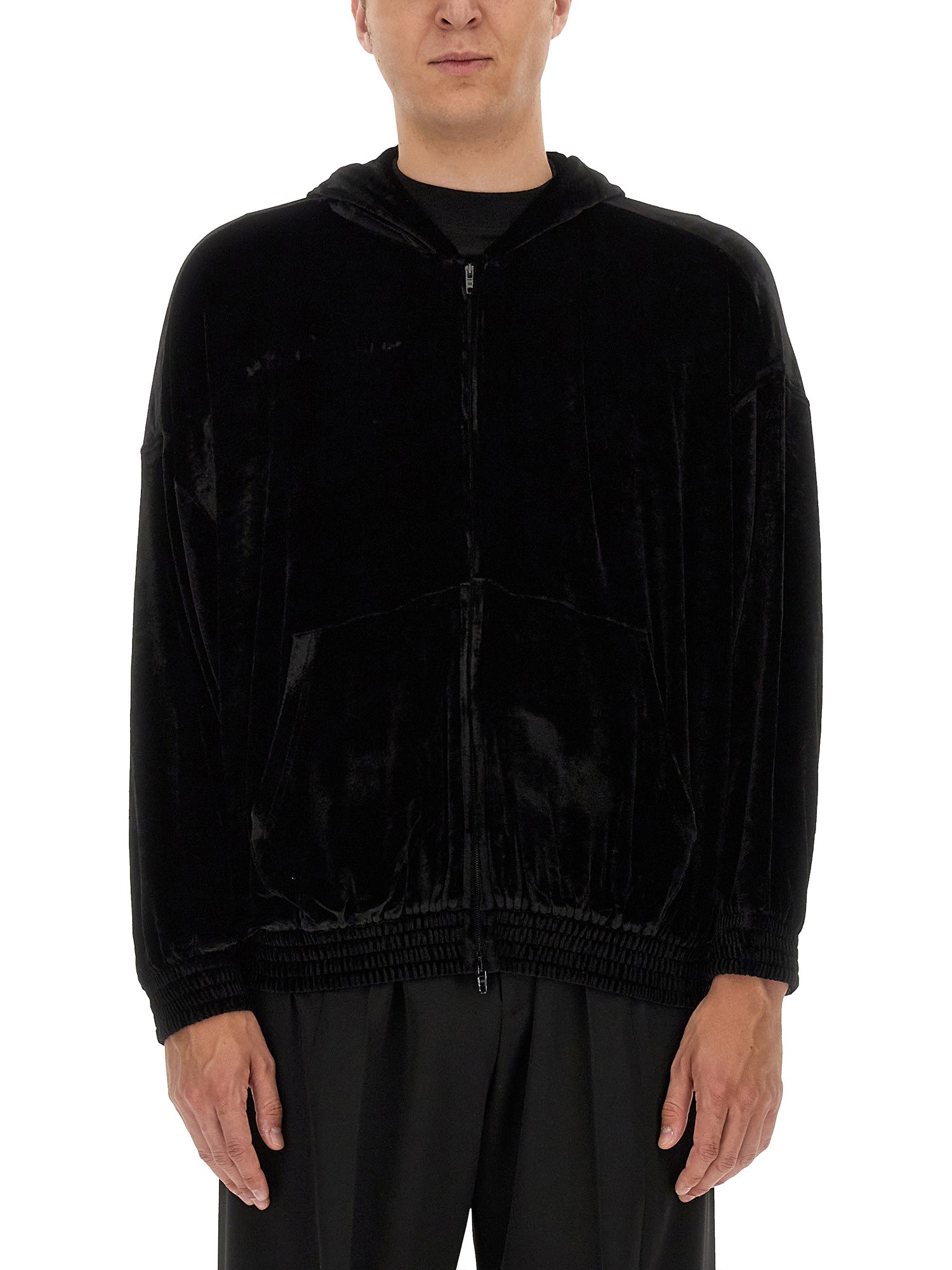 balenciaga velvet sweatshirt