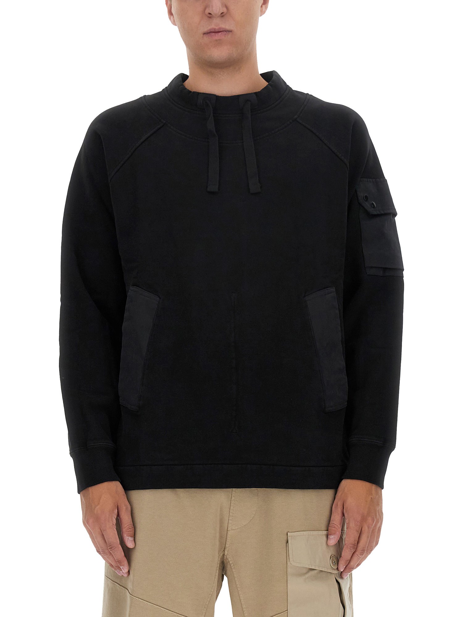 Ten C Sweatshirt With Logo In Black