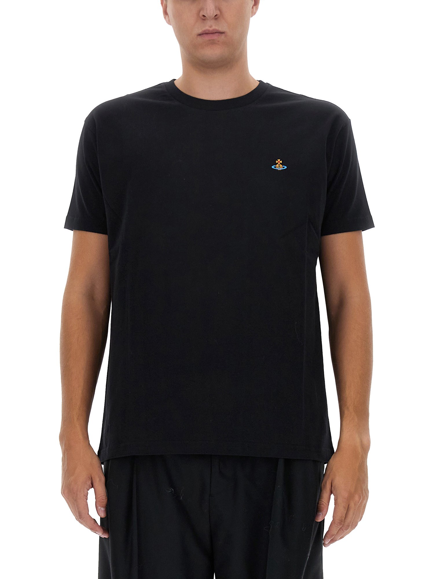 Shop Vivienne Westwood Orb Logo T-shirt In Black