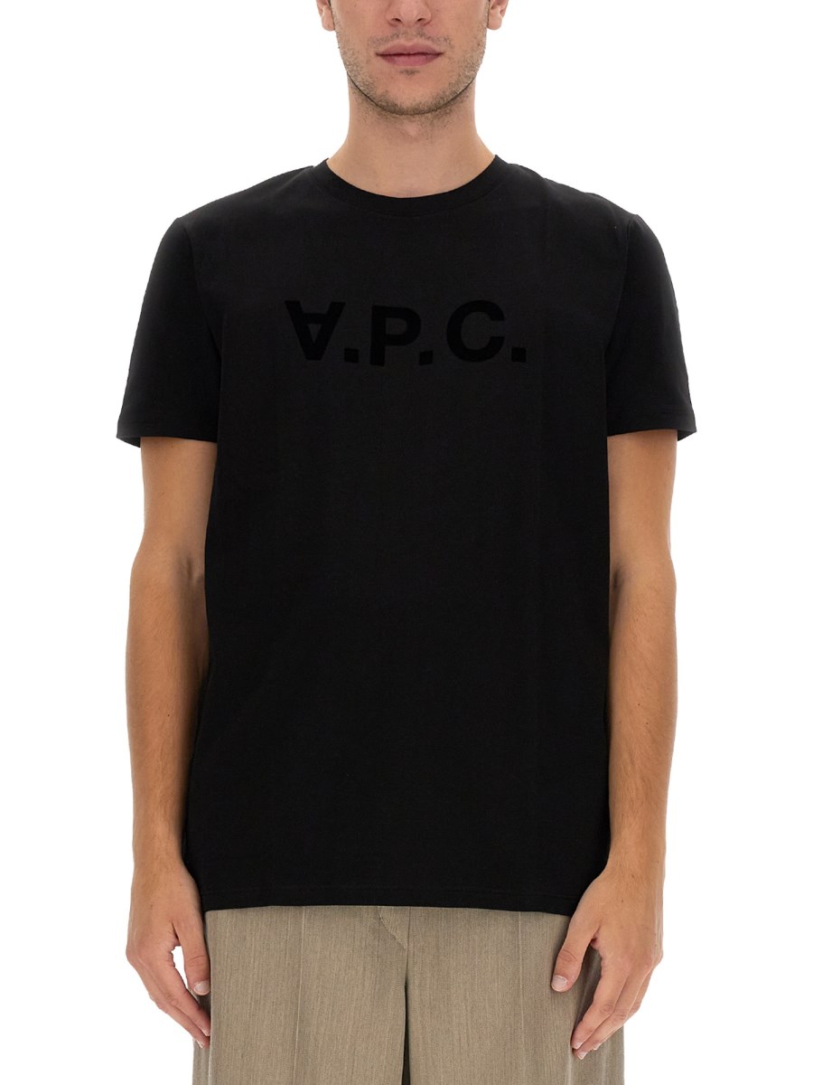 A.P.C. T-SHIRT IN COTONE CON LOGO