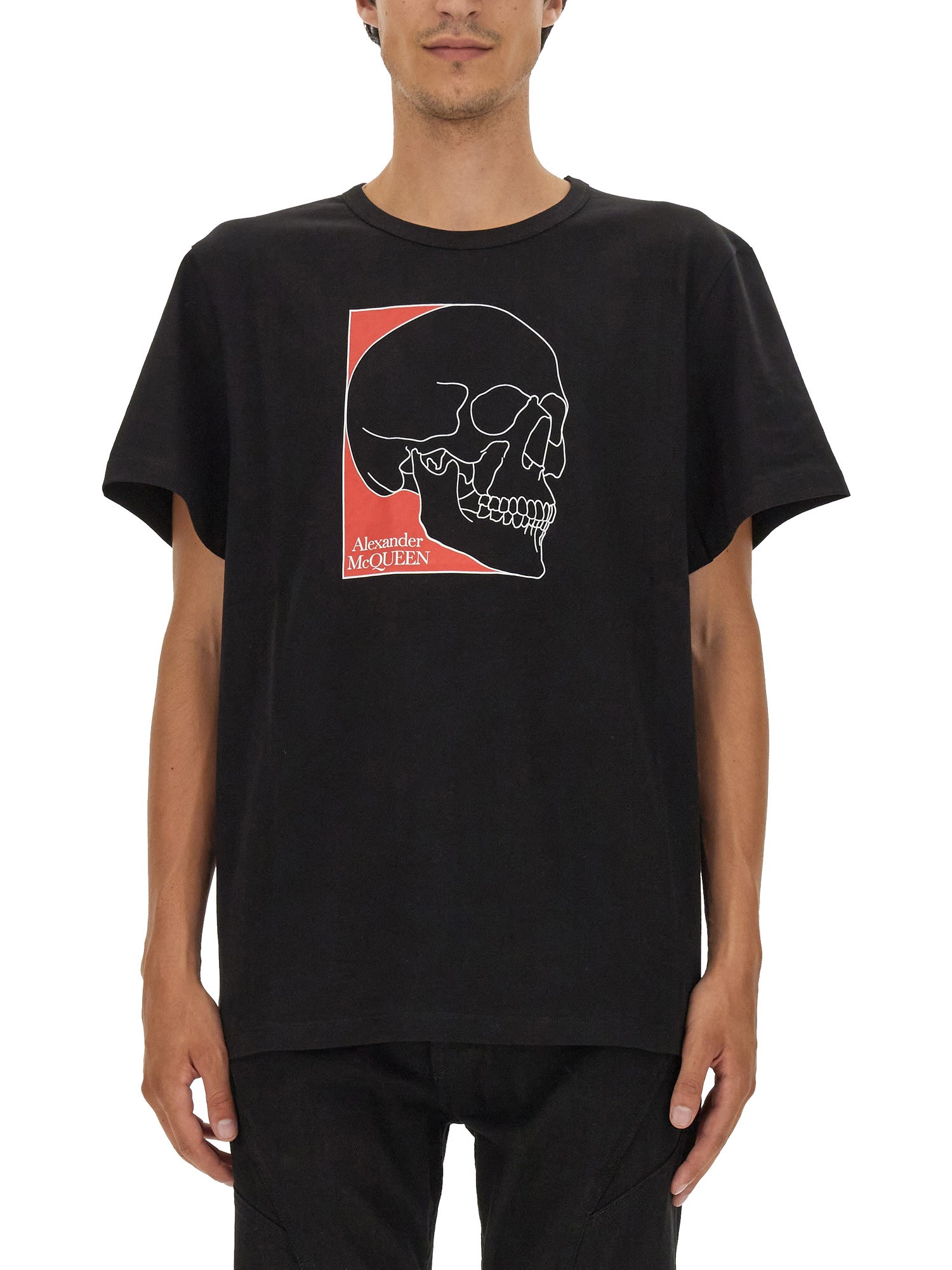 alexander mcqueen skull print t-shirt