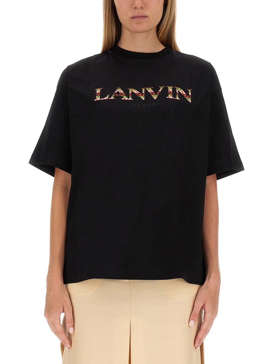 LANVIN T-SHIRT IN JERSEY DI COTONE CON LOGO