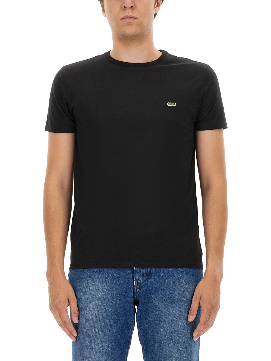 T shirt lacoste noir hot sale