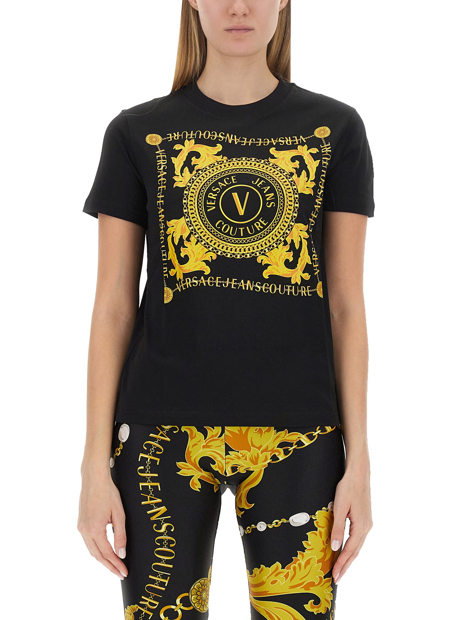 versace jeans couture t-shirt with logo