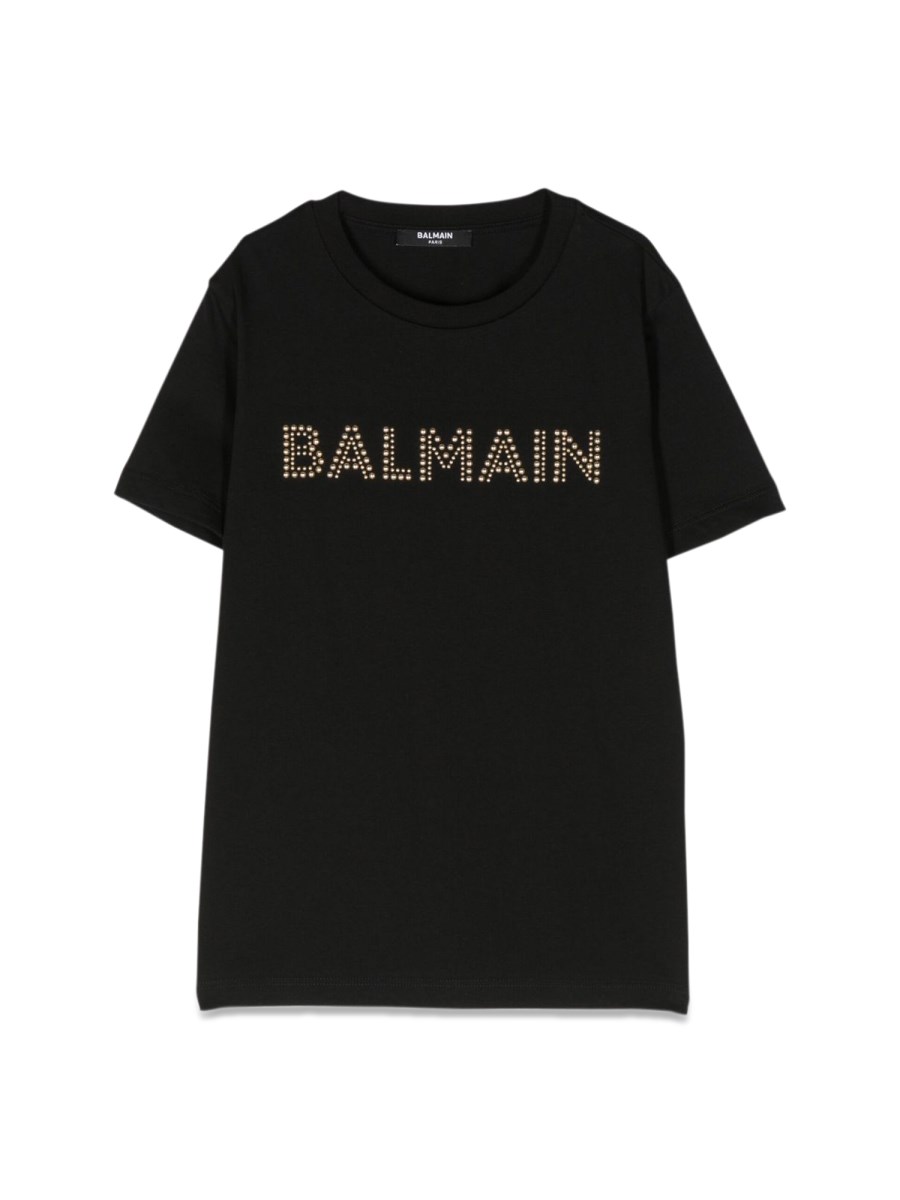 BALMAIN t-shirt mc logo oro