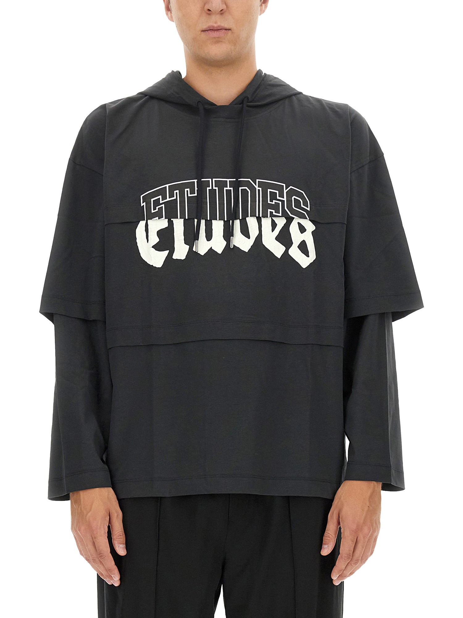 Shop Etudes Studio Sweatshirt With Logo In Black