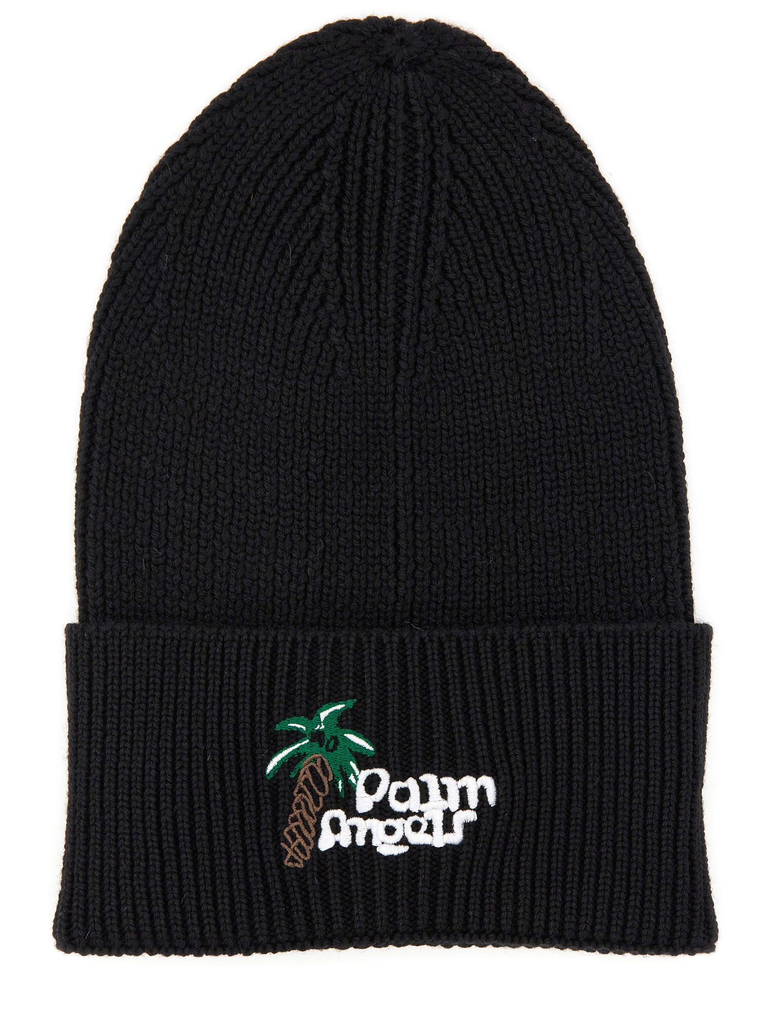 Shop Palm Angels Beanie Hat In Black
