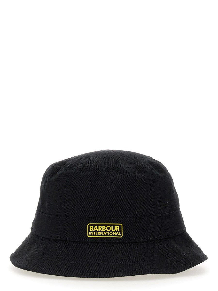 BARBOUR CAPPELLO BUCKET IN LOGO CON COTONE