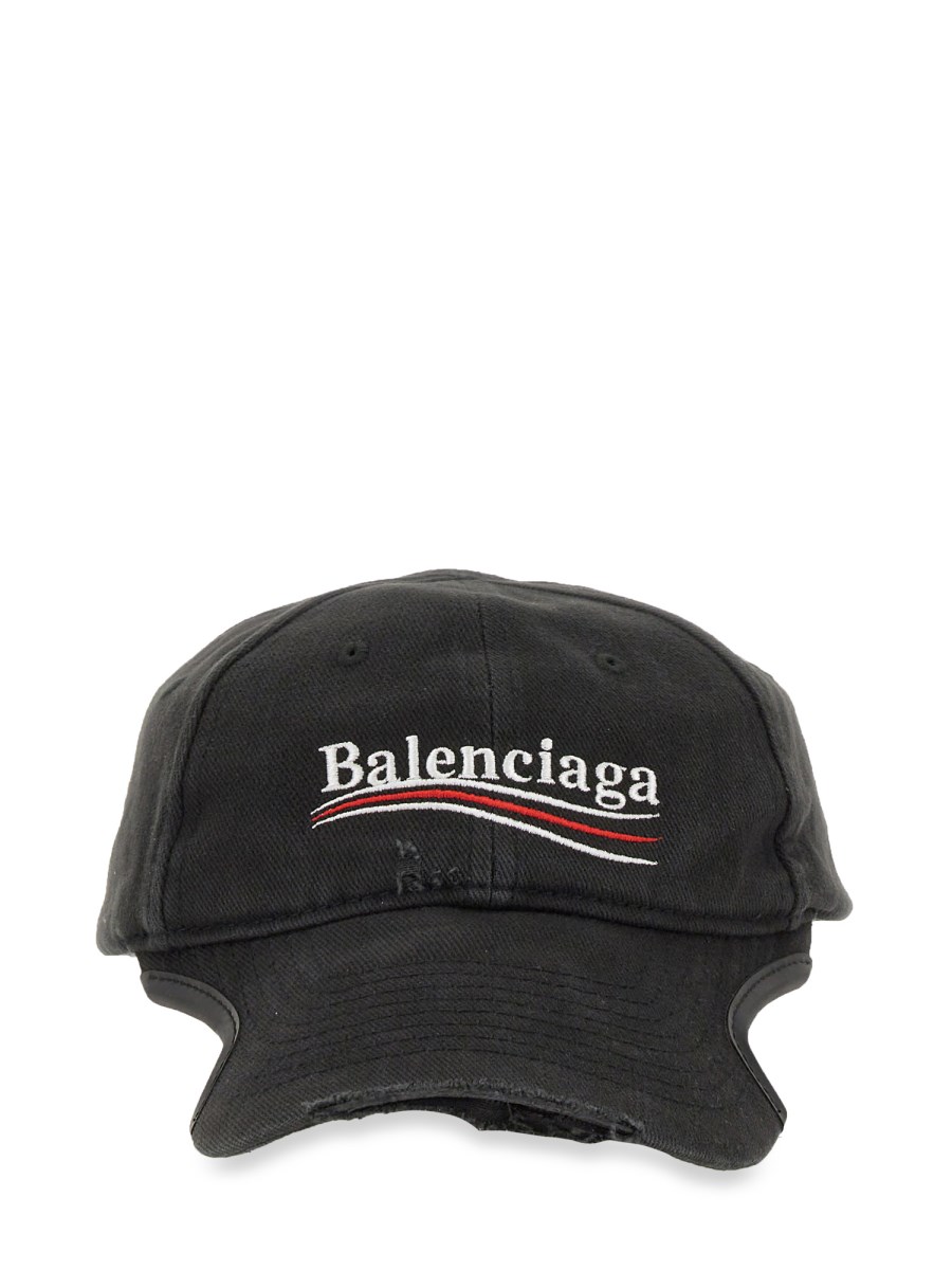 BALENCIAGA CAPPELLO DA BASEBALL IN COTONE CON LOGO