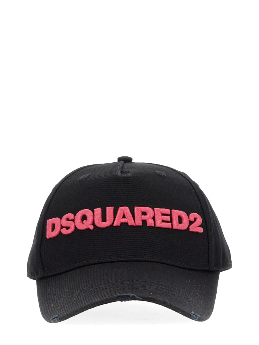 DSQUARED CAPPELLO DA BASEBALL IN COTONE CON LOGO