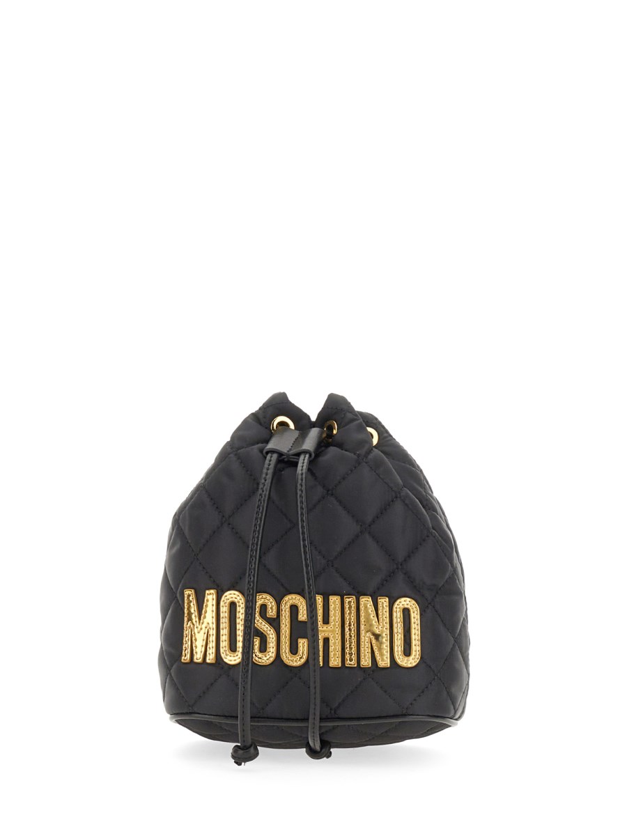 Moschino logo bucket bag sale