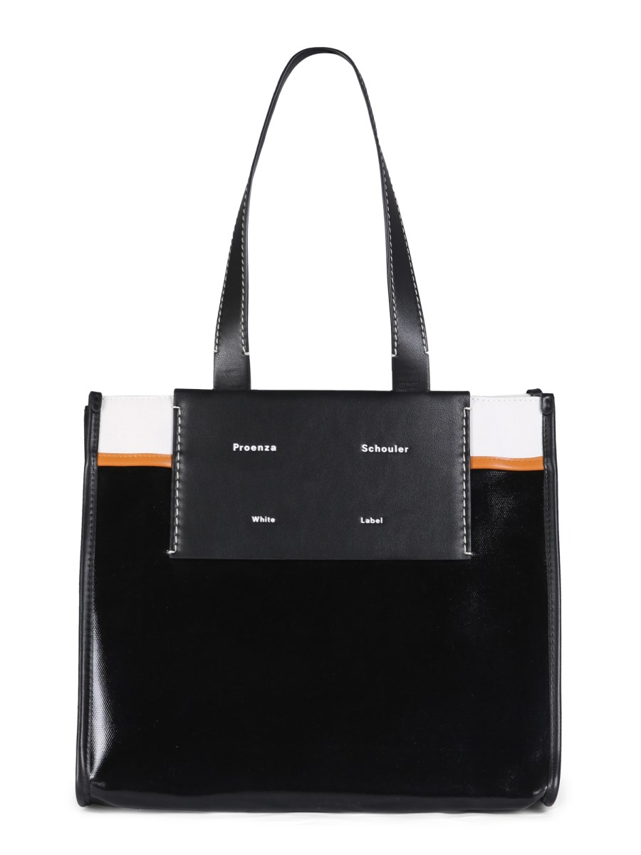 PROENZA SCHOULER WHITE LABEL BORSA TOTE MORRIS IN TELA RIVESTITA