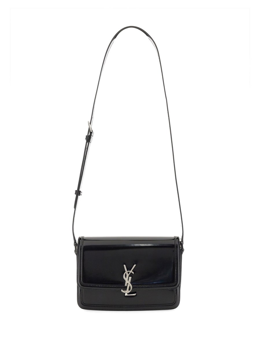 Saint Laurent Men's Solferino Leather Monogram Crossbody Bag, M