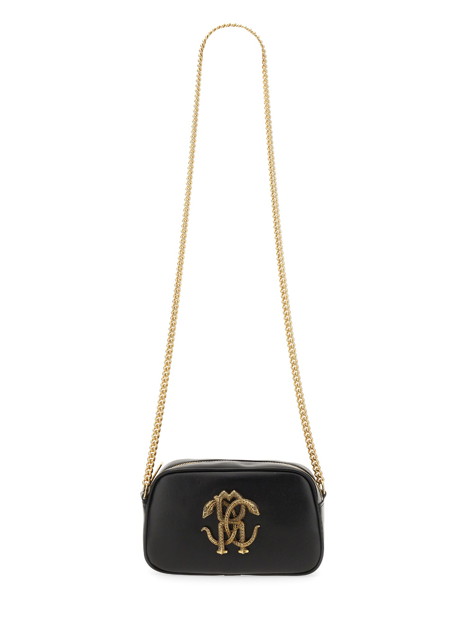 ROBERTO CAVALLI MIRROR SNAKE SHOULDER BAG