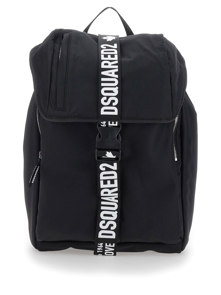 DSQUARED MADE WITH LOVE NYLON BACKPACK Eleonora Bonucci