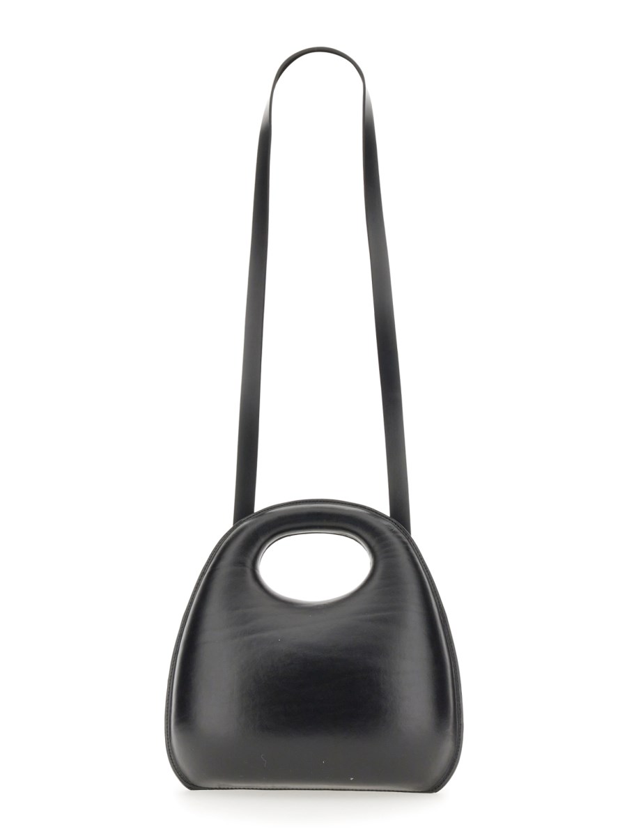 Black Leather Egg Small Bag