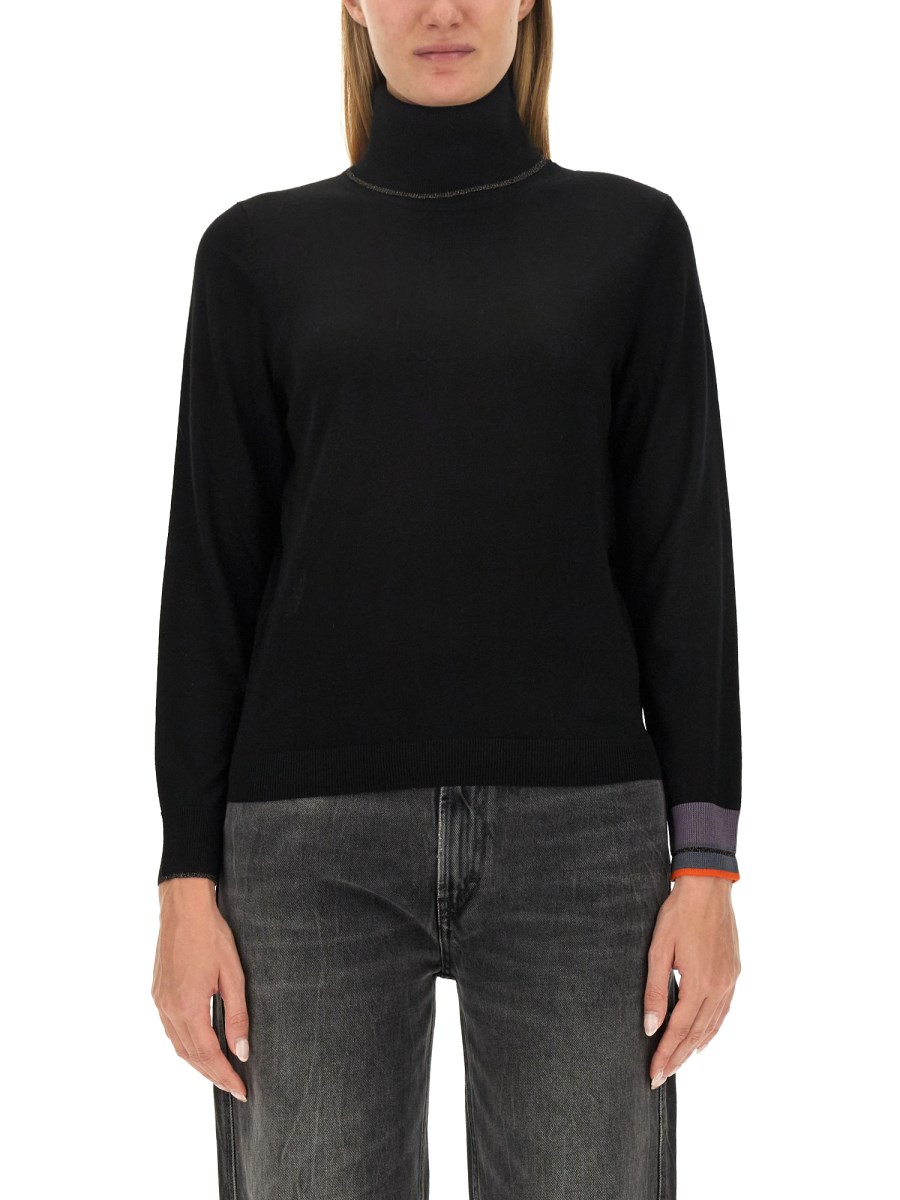 PS BY PAUL SMITH - HIGH NECK WOOL SWEATER - Eleonora Bonucci