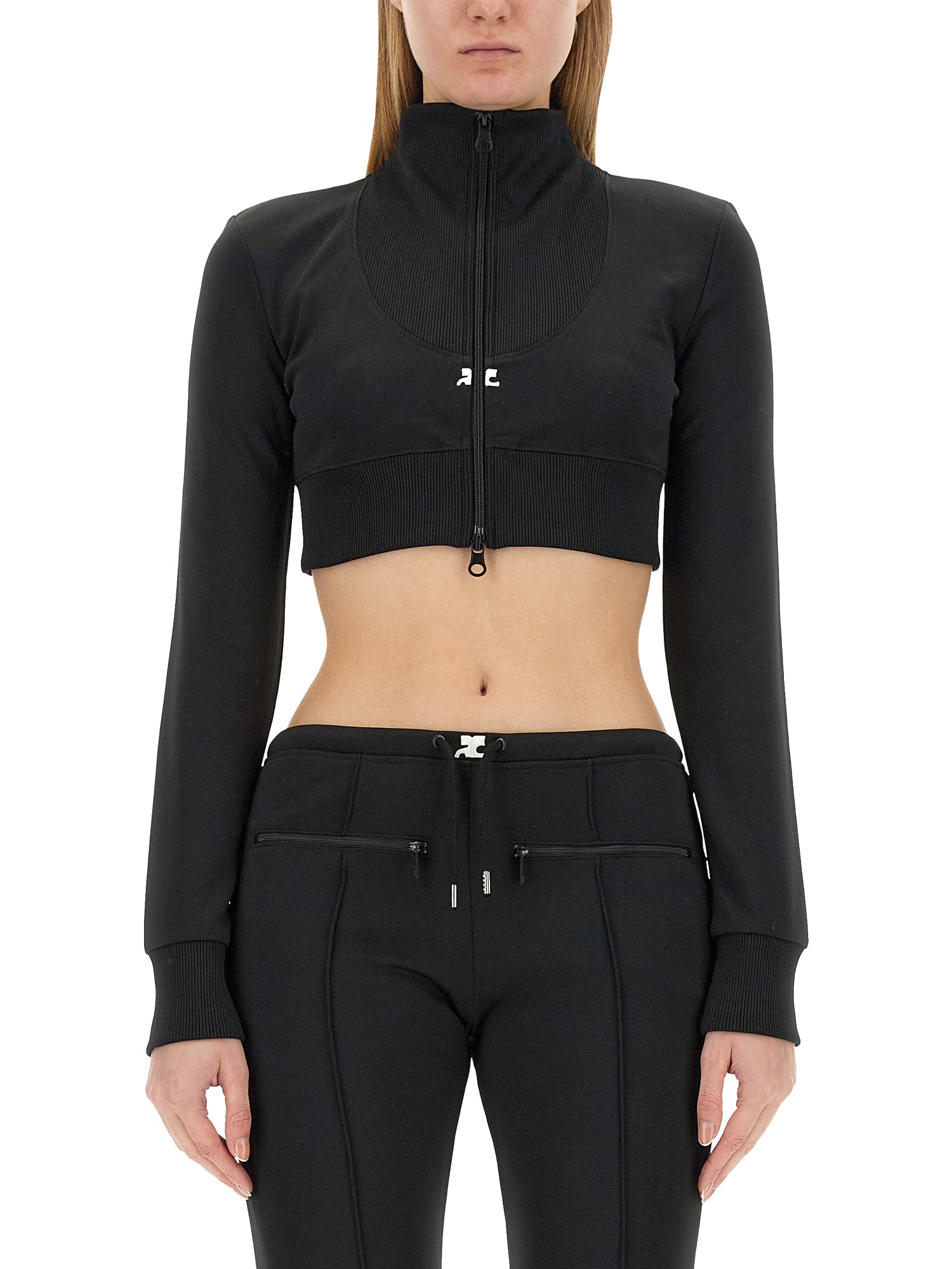 courreges jacket with logo